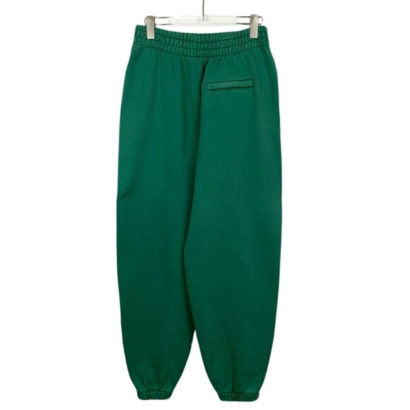 Alexander Wang Green Logo Printed Elastic Waist Cotton Sweatpants Casual Pants S - Picture 2 of 8